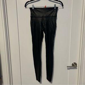 Faux Leather Leggings - Black